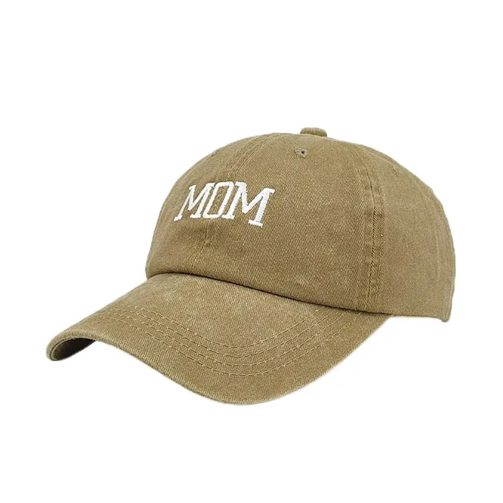 Unisex Cotton Baseball Cap With DAD And MOM Embroidery Sun Hat Breathable Outdoor Snapback