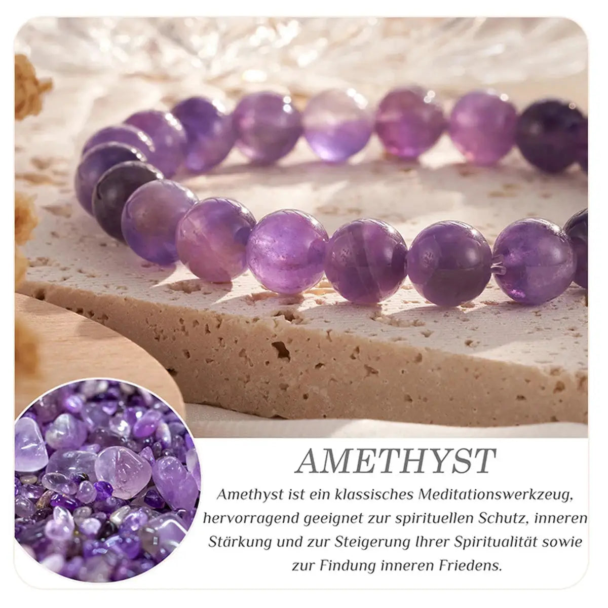 Natural Dream Lace Amethyst Beaded Bracelet For Women With Purple Quartz Energy Reiki Healing