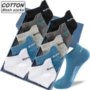 Men's Cotton Ankle Socks 10 Pairs Breathable Mesh Sports Everyday Casual Athletic Thin Cut Plus Size 39-48