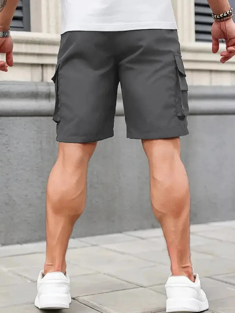 UETEEY Summer Casual Cargo Shorts Men Outdoor Travel Sports Large Pockets Durable Comfortable Beach Workout Shorts for Outings