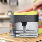2 In 1 Soap Dispenser And Sponge Holder For Kitchen Countertop Easy Refill Durable Black