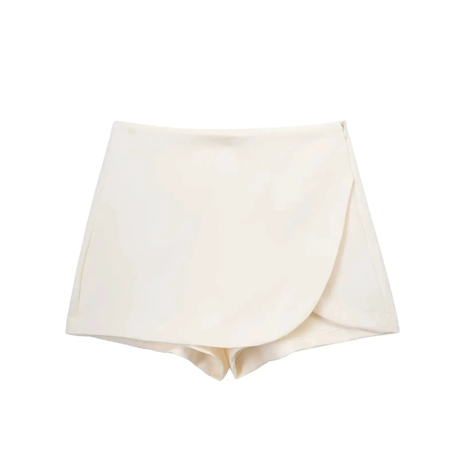 Hxao Women's Skort High Waist Asymmetric Mini Skirt Stretchy Polyester Blend For Casual Summer