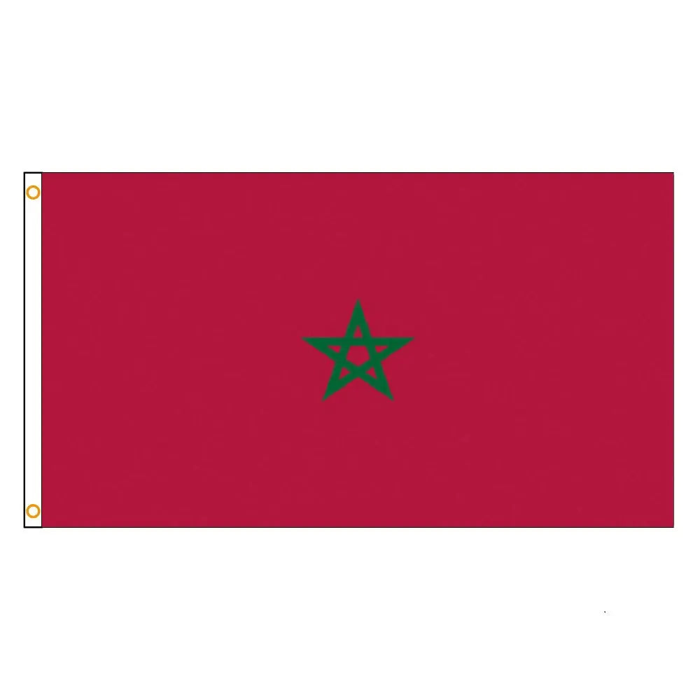 Morocco Flag 90x150cm Polyester Hanging National Flag Home Decor