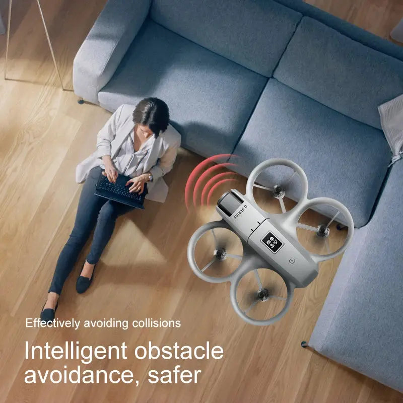 D16 Mini Drone 180 Degree 8K Dual Camera Quadcopter With Five Sided Obstacle Avoidance for Aerial Photography