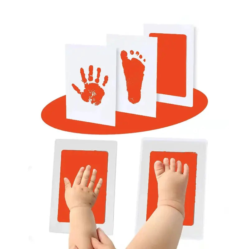 Newborn Baby Diy Hand And Footprint Kit With Ink Pads And Photo Frame Keepsake Gift For Parents