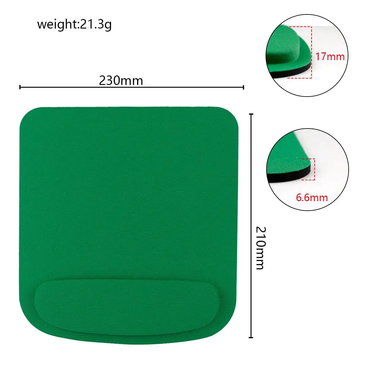 Ashiboogoole Ergonomic EVA Mouse Pad Wrist Rest for Computer and Office Use Solid Color Comfort Mat