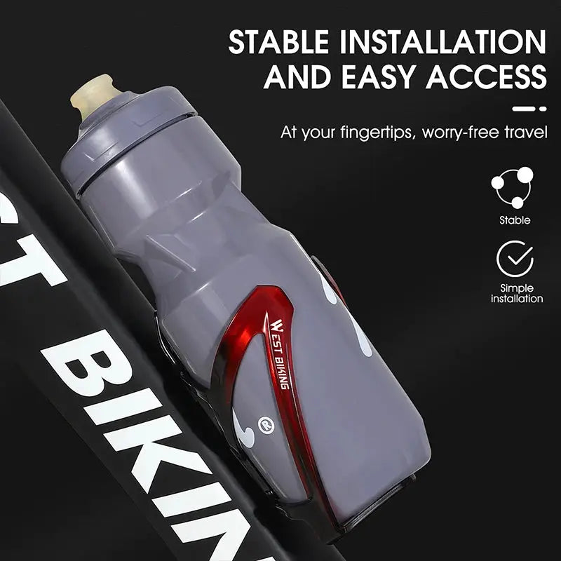 West Biking Colorful Gradient Bicycle Water Bottle Cage Ultralight for MTB and Road Bikes Durable PC Plastic Holder