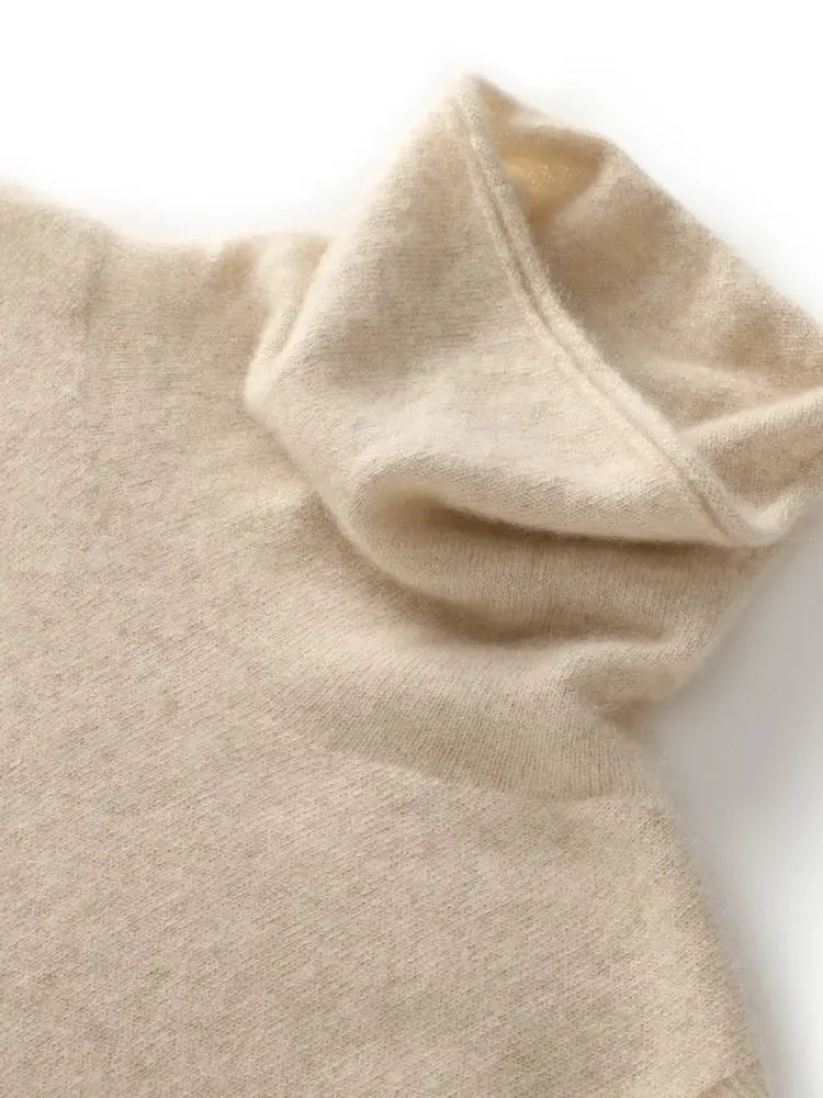Women 100 Percent Merino Wool Sleeveless Turtleneck Vest Waistcoat Knitwear For Spring Autumn Winter Layering Fashion Tops