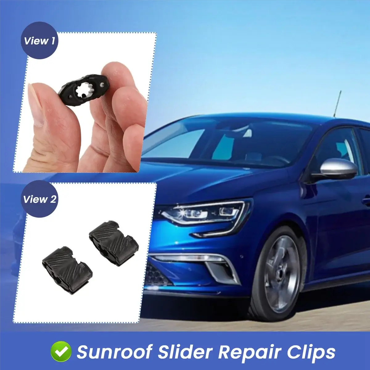 8Pcs Car Sunroof Slider Repair Clips For Renault Megane 3 918066133R 7701209744 L49A