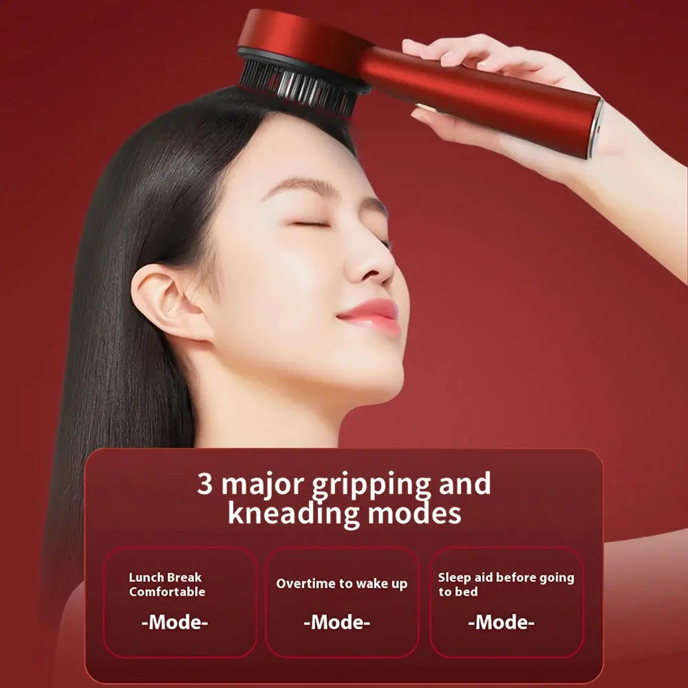 Electric Vibration Massage Comb With Red Light Therapy For Hair Growth Scalp Care Anti Hair Loss Liquid Oil Applicator