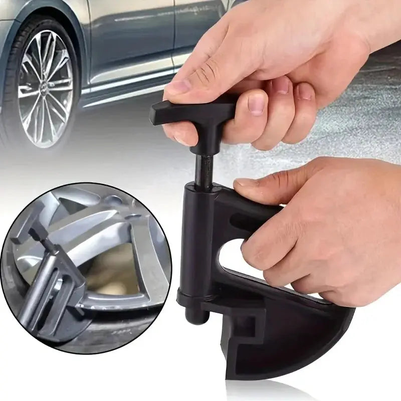 Simples Market Quick Wheel Change Tire Changer Tool with bead press and rim clamp, black