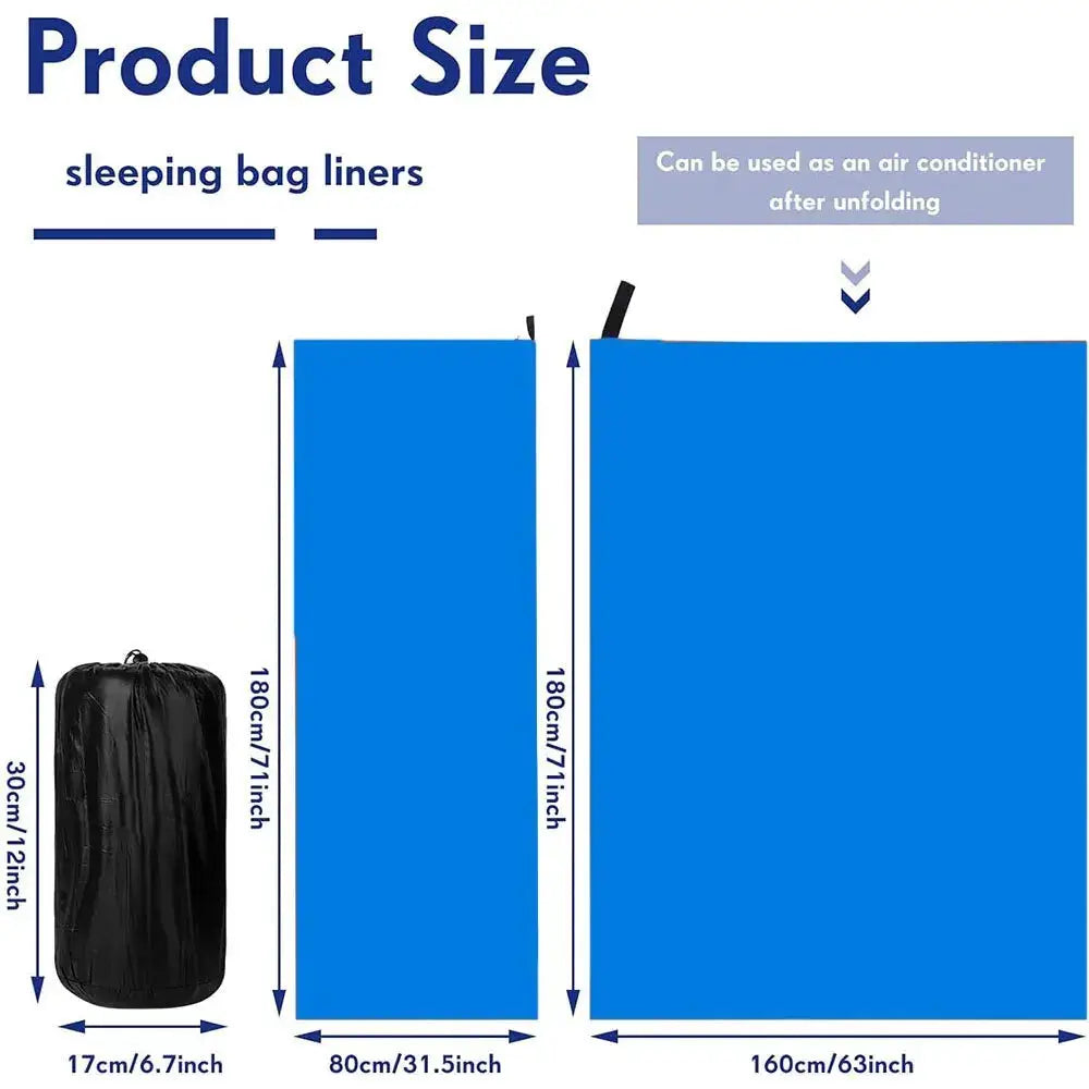 Ultra Light Fleece Sleeping Bag Liner For Adults Portable Warm Bedding For Camping And Travel