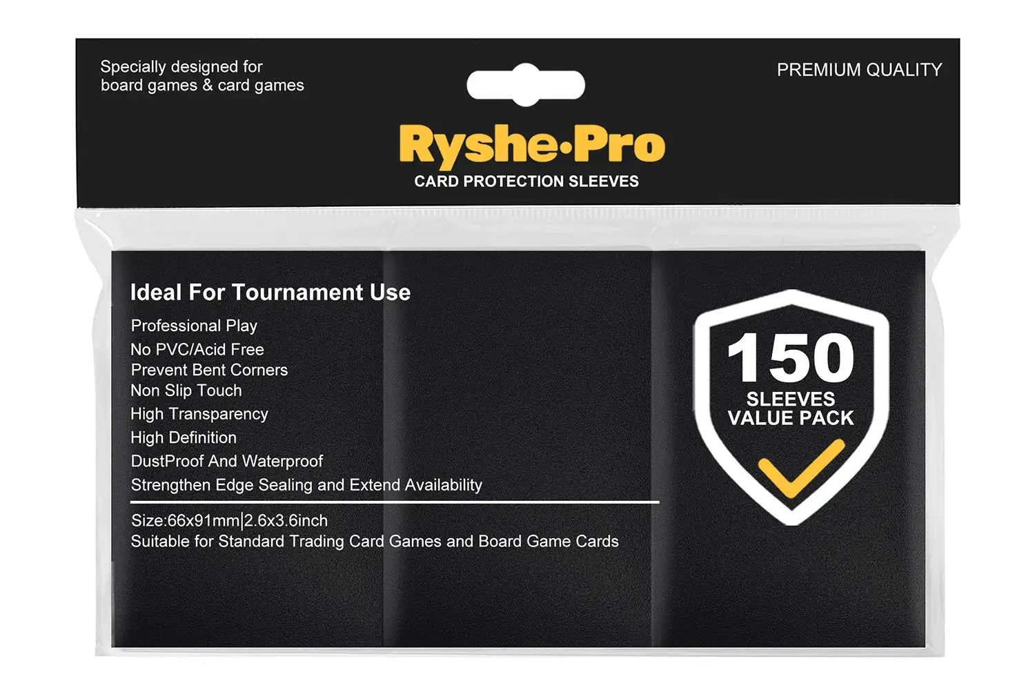 100 Pcs Matte 66x91mm Standard Size Card Sleeves For TCG Trading Cards Board Games Tarot Shield