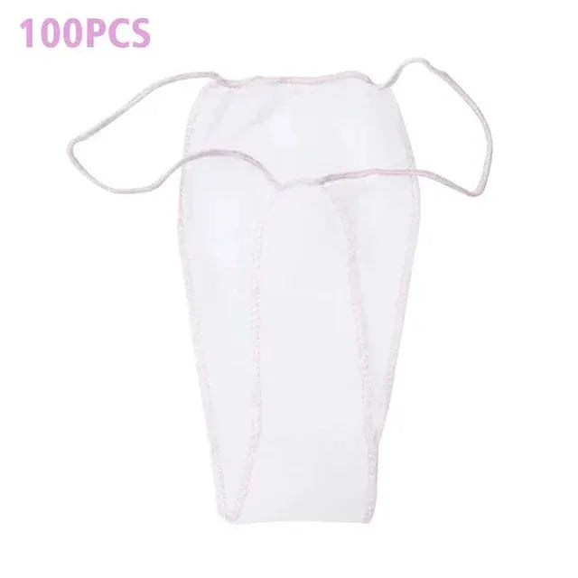 Disposable women’s thong underwear by Simples Market, non-woven fabric, individually wrapped, 100pcs