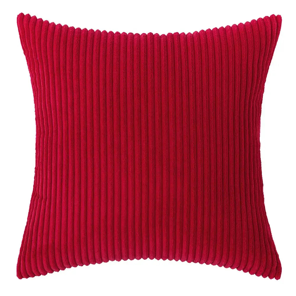 Simples Market lilac pink corduroy striped pillow cover for couch, sofa, and bedroom decor.