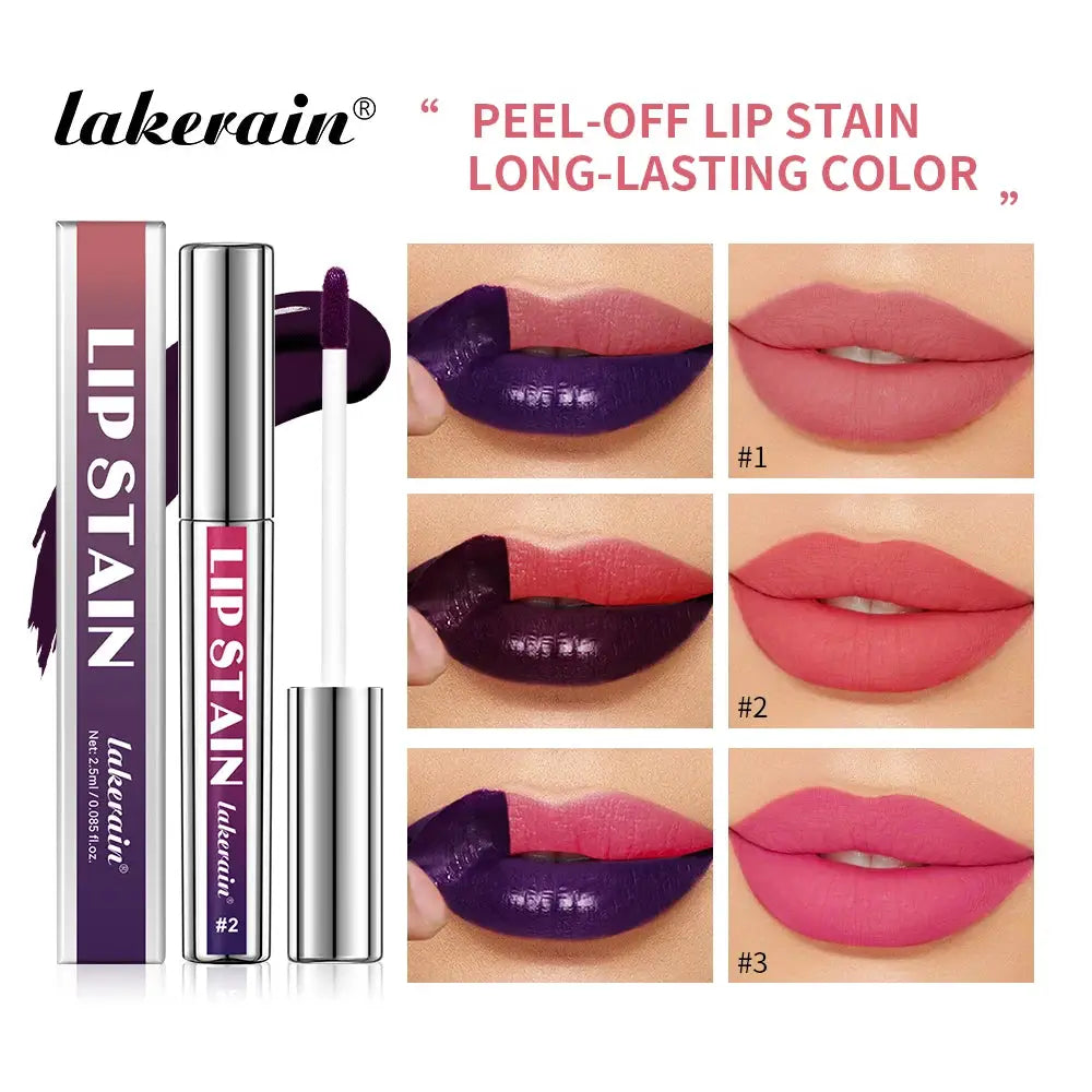 RadiantHue Lip Stain Peel Off Long Lasting Waterproof Transfer Proof Pink Lip Color for Women