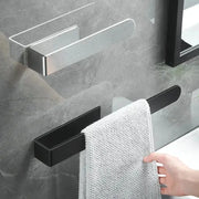 Self Adhesive Towel Rack Stainless Steel Non Drilled Bathroom Kitchen