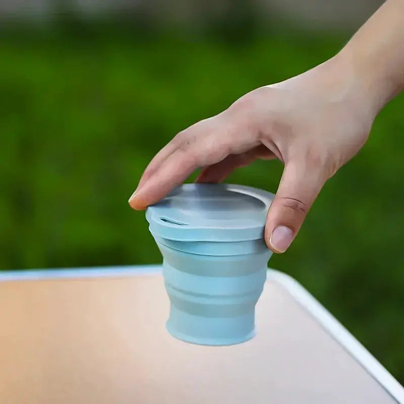 Outdoors Silicone Folding Cup With Hanging Hole For Travel Water Cup Portable Wash Cup Fashion Travel Silicone Cup