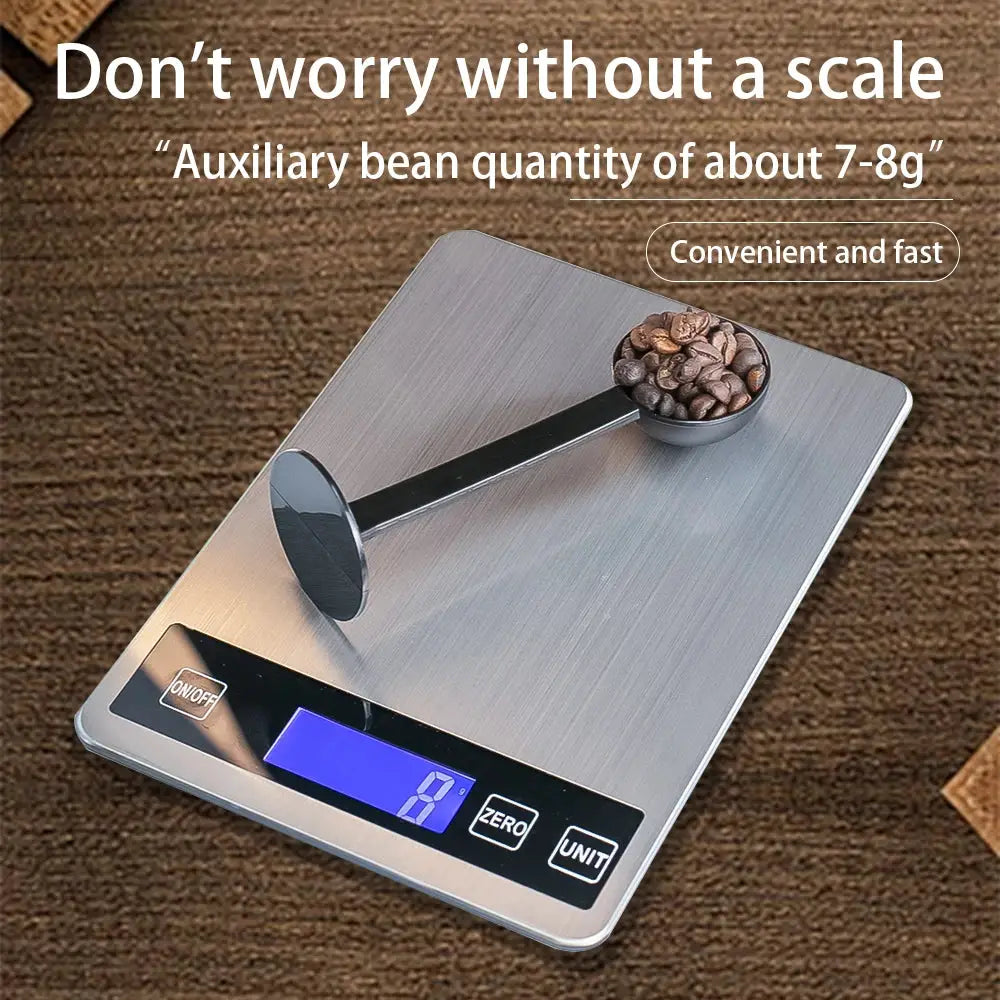 BrewCraft Long Handled Coffee Spoon Multifunctional Measuring Tamping Powder Spoon For Precise Brewing