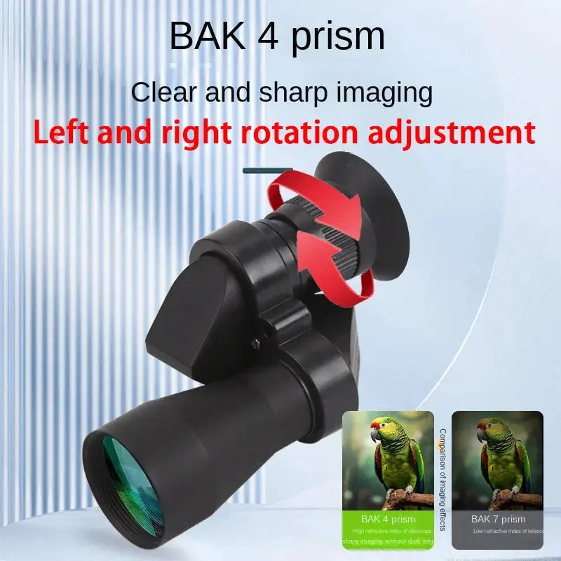 Portable Monocular for Outdoor Adventures with FMC Lens and BAK4 Prism Durable Plastic Body for Hunting Camping Fishing