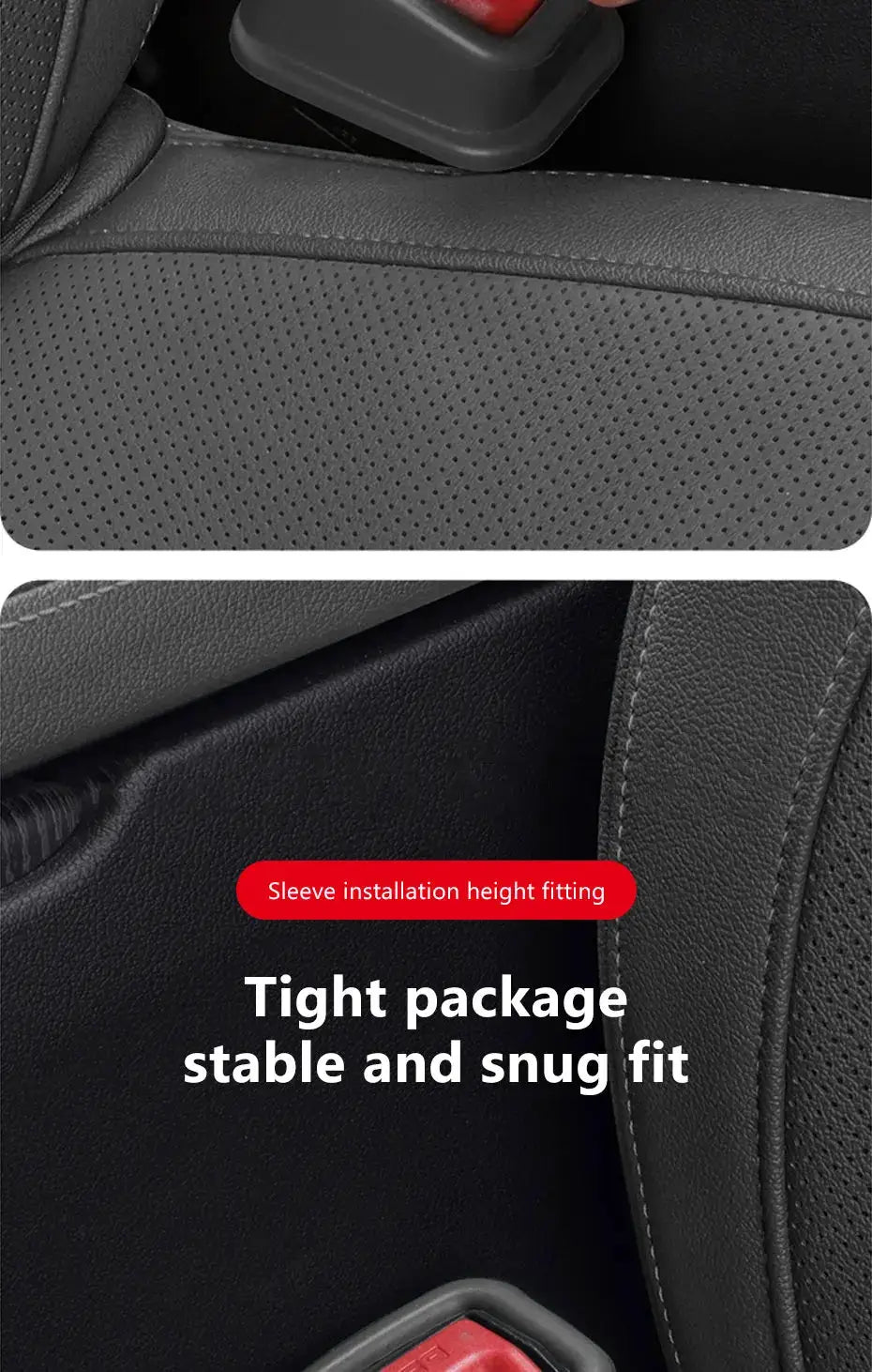 2pcs silicone car seat belt slot fixers by Simples Market, anti-slip, black interior decor