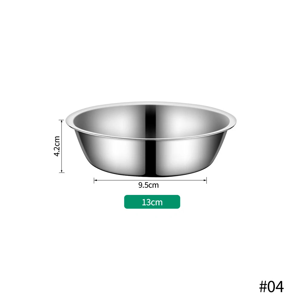 Large Capacity Stainless Steel Pet Bowl For Dogs And Cats Durable Metal Feeding Drinking Bowl