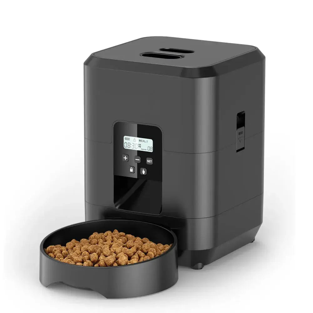 Simples Market smart pet feeder and bowl; 2-item set with digital display and timed food dispenser