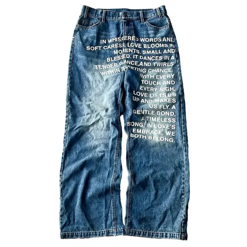 Y2K Vintage American Jeans Wide Leg Harajuku Streetwear Men Women