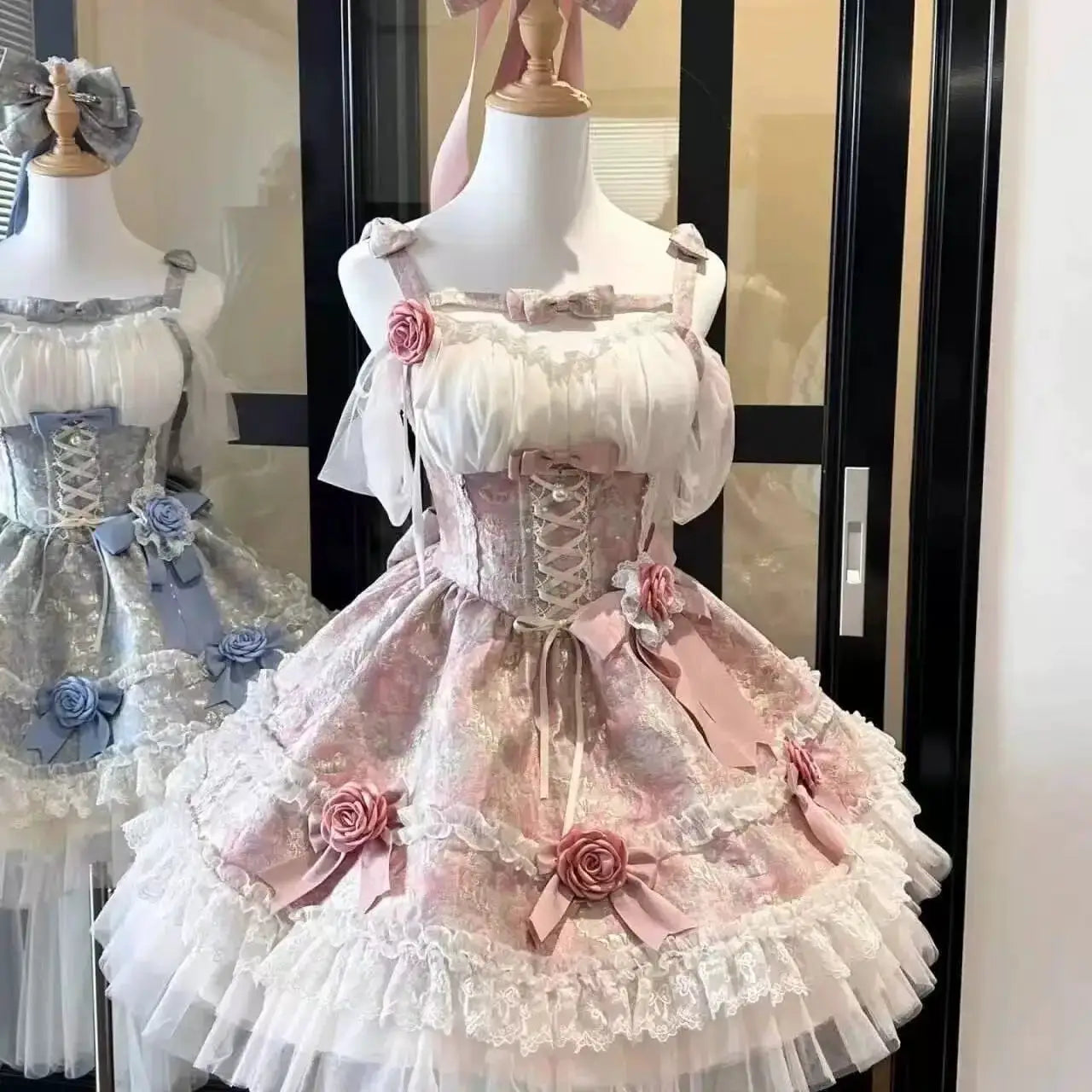 Gothic Y2K Sling Party Dress For Women Harajuku Retro Tulle Ruffles