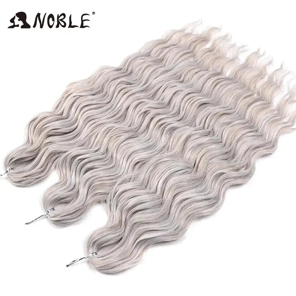 Noble Hair synthetic loose deep wave 24in braiding hair extensions in ombre blonde