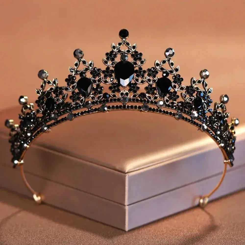 DreamCouture Bridal Crown Hairband Elegant Metal Princess Look For Weddings And Special Occasions