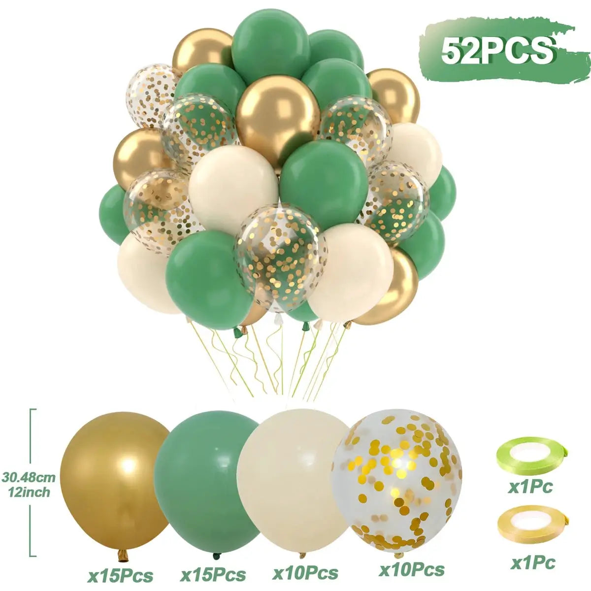 Metallic Pearl Latex Balloons Confetti Gold Set 31 36 37 51 101 Pcs For Birthday Weddings Baby Shower Decor
