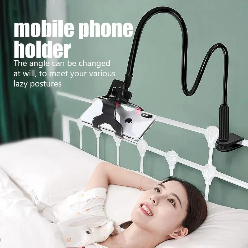 Universal Mobile Phone Holder With Flexible Gooseneck Clip For Bed Desktop Mounts And Hands Free Viewing