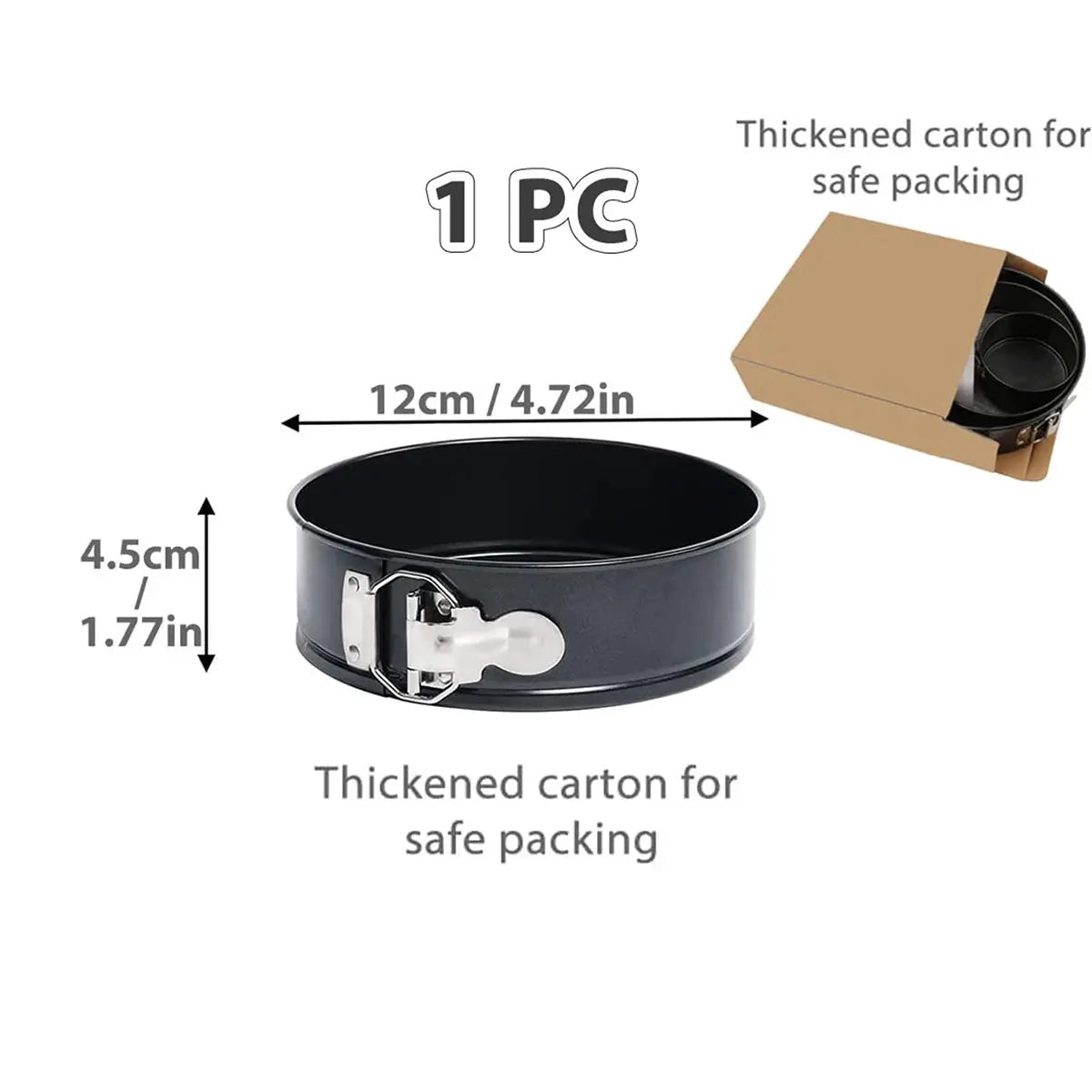 ChefCraft Springform Cake Pan Set Nonstick Round Bakeware With Removable Bottom Carbon Steel