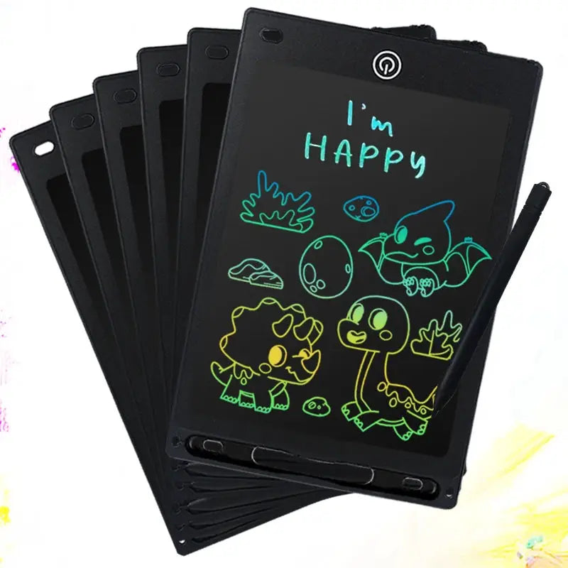 5 black Simples Market 8.5-inch LCD writing tablets with stylus, stacked digital drawing pads