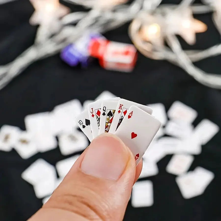 Outdoor Portable Mini Fingertip Playing Cards Set For Travel Parties And Travel Friendly Games 14 Plus
