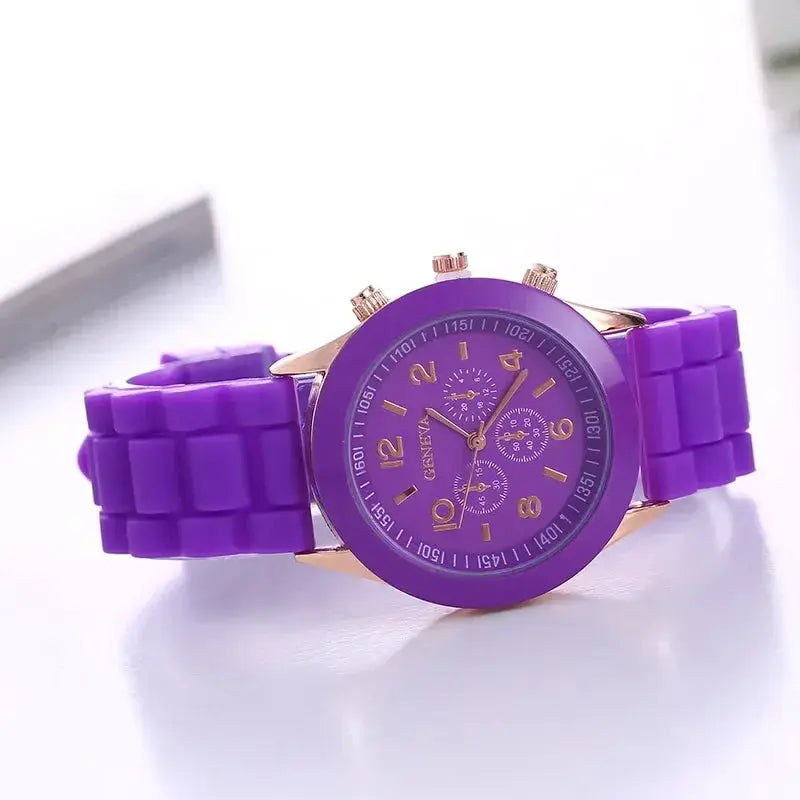 Fashion Women's Watches Casual Silicone Band Analog Quartz Watch （Without Box）