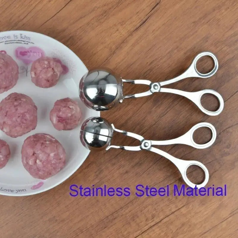 Stainless Steel Meatball Maker Tool With Round Rice Ball Shaper Nonstick Mold Kitchen Gadget