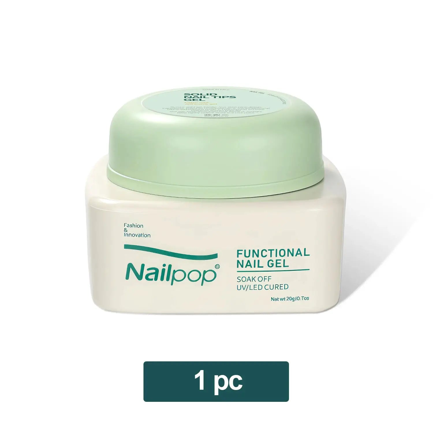 Nailpop Solid Nail Gel Glue For Press On Nails Strong Clear UV Gel Adhesive For Long Lasting Bond