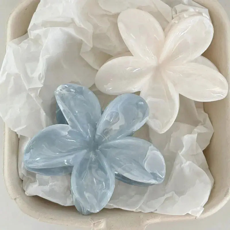Korean Hawaiian Flower Crab Hair Clips For Girls Lightweight Durable Beach Accessories Trendy Beachwear