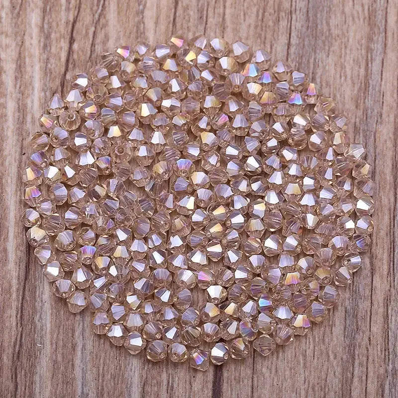 300Pcs Exquisite 4mm Bicone Crystal Beads for Jewelry Making Accessories 061-080