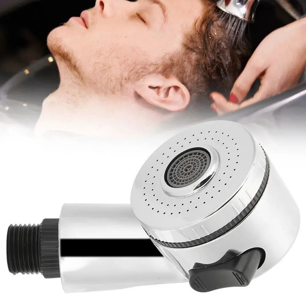Shower head adapter in chrome, G1/2 interface, water-saving with side switch for bathroom