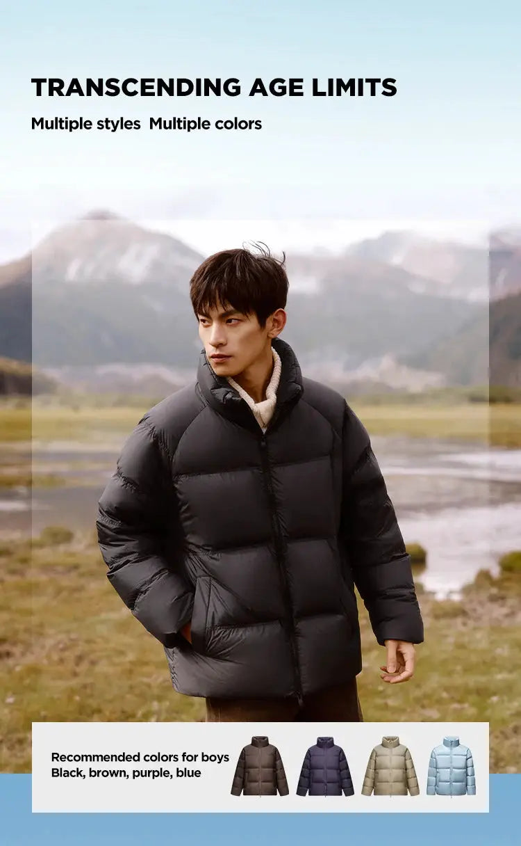 Semir down jacket black short quilted puffer coat for men