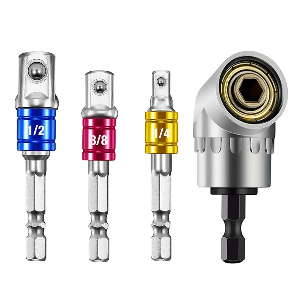 Impact Grade 105 Degree Angle Socket Adapter For Power Drills And Drivers Extension Set Screwdriver Holder