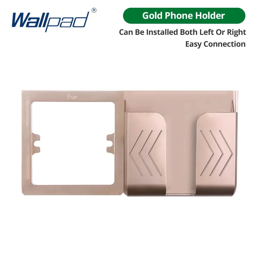 Wallpad 20W PD Type-C A Interface Outlet Acrylic Mirror Panel USB charger holder, rose gold finish