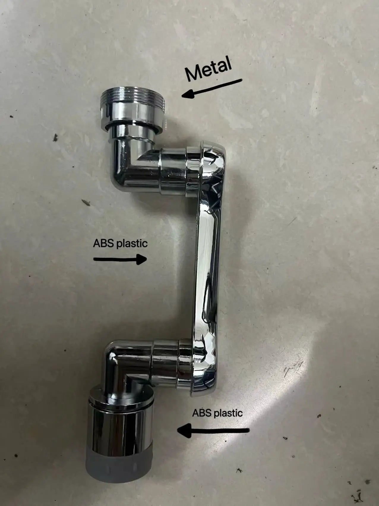 Faucet sprayer head, Simples Market chrome metal body with ABS plastic connector