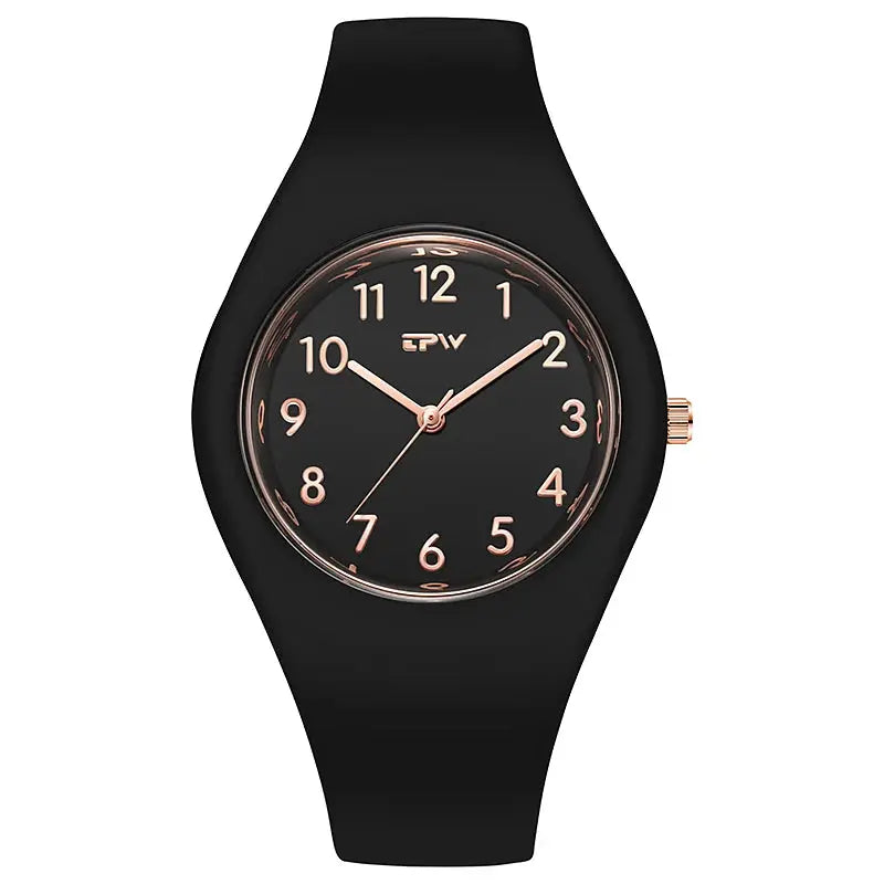 TPW Full Size 40mm Quartz Watch For Women With Japanese Movement And Skin Friendly Silicone Strap