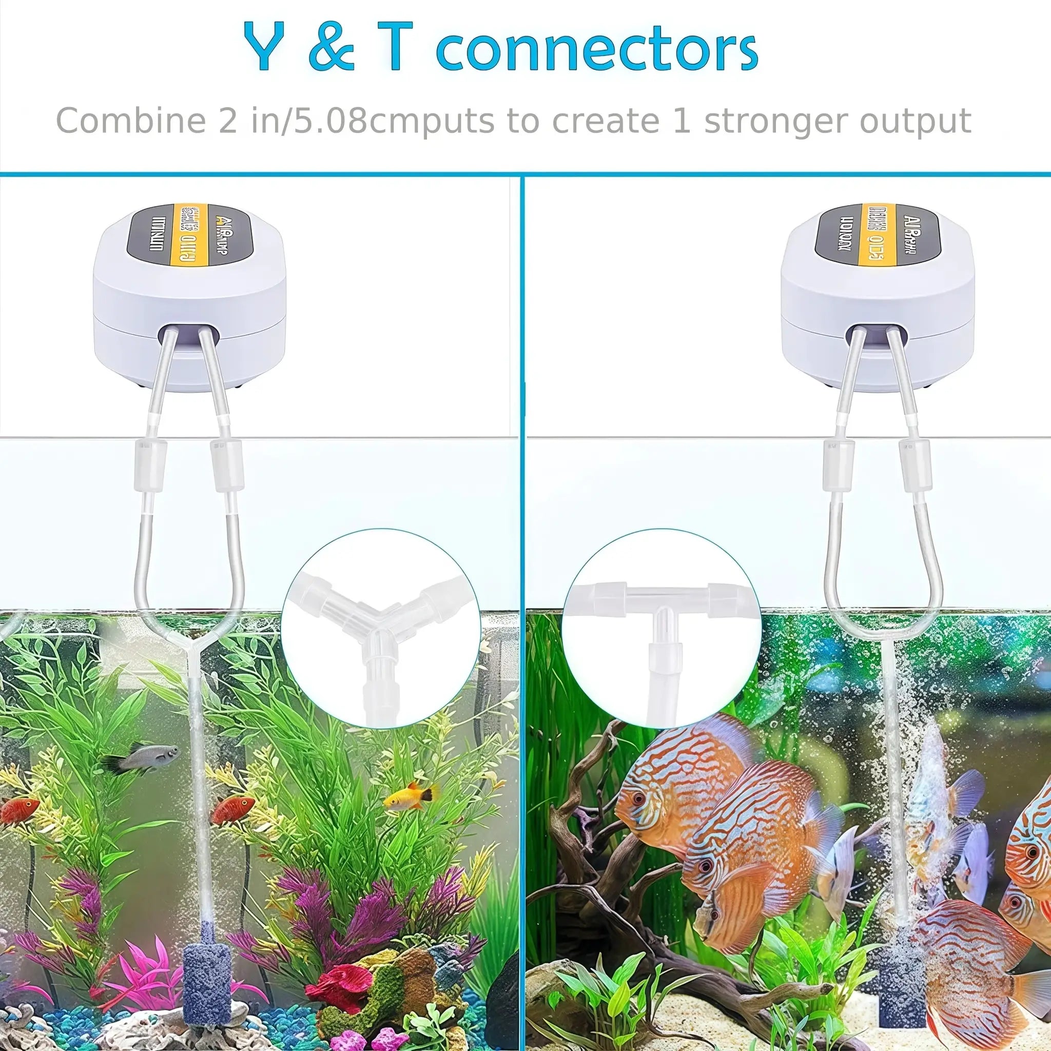 40 And 20 Pieces Aquarium Air Pump Connector Kit Durable Connectors Four Unique Designs For Aquarium Oxygen Distribution