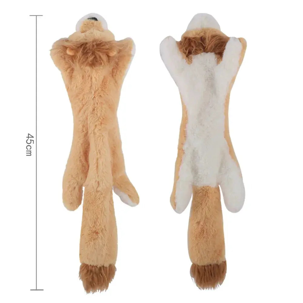 No Stuffing Simulated Animal Dog Toy With Squeakers Durable Plush Crinkle Squeaky Chew Toy For Fetching