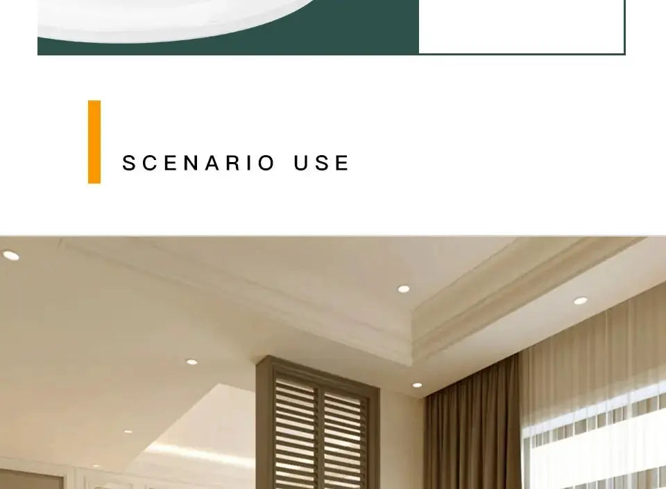 PIR motion sensor LED downlight, recessed ceiling light for living room